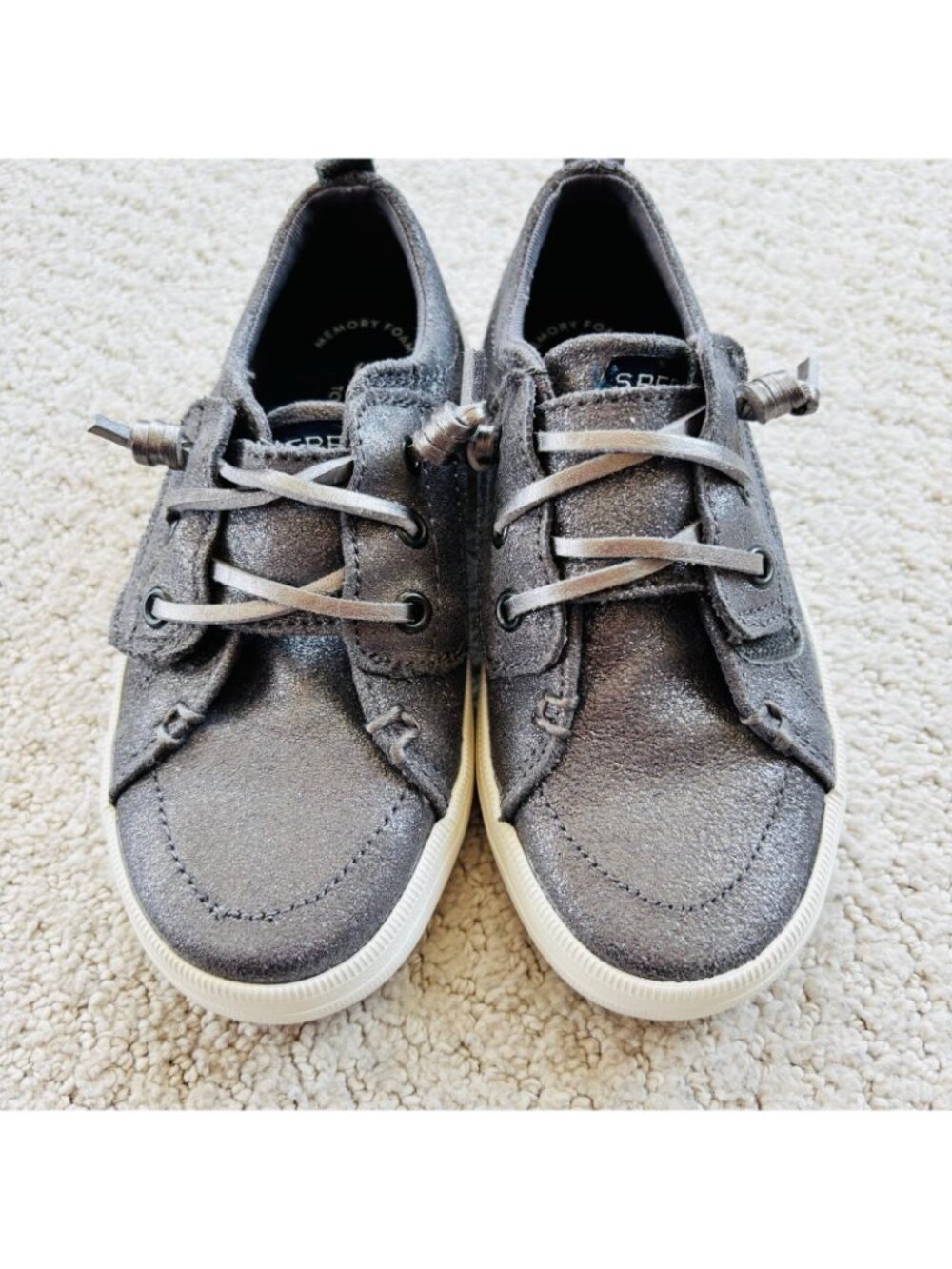 Sperry gray sparkle loafer sneakers - Picture 3 of 8